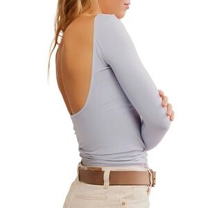 Free People Low Back Seamless Long Sleeve Top